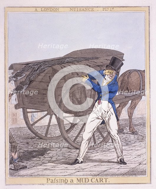 'Passing a Mud Cart', 1821. Artist: Richard Dighton