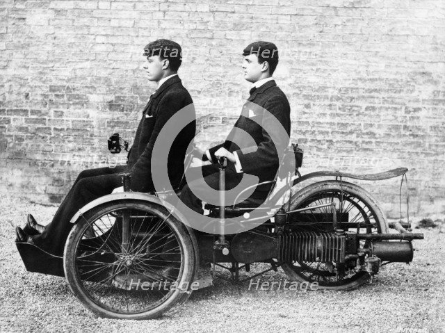 Charles Rolls and Louis Paul in a Bollee, c1897-c1904. Artist: Unknown