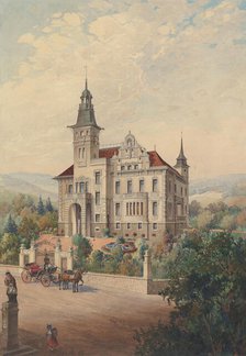 View of a Swiss Villa, 1896. Creator: Rudolf von Alt.