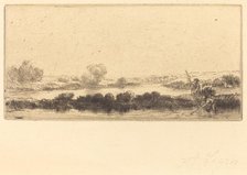 Landscape with Peat-bog; In the Marsh (Paysage des tourbieres; Dans les marais). Creator: Alphonse Legros.