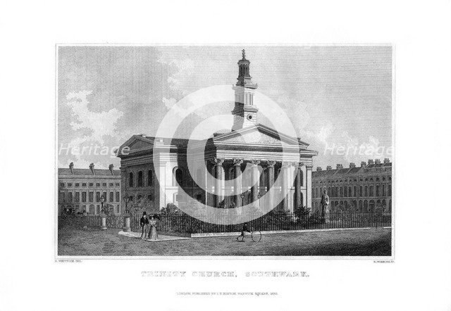 Trinity Church, Southwark, London, 1830. Creator: R Winkles.