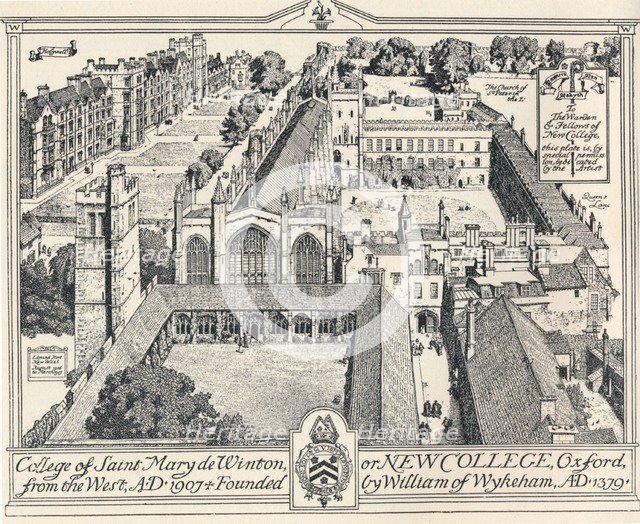 'New College, Oxford', c1905. Artist: Edmund Hort New.