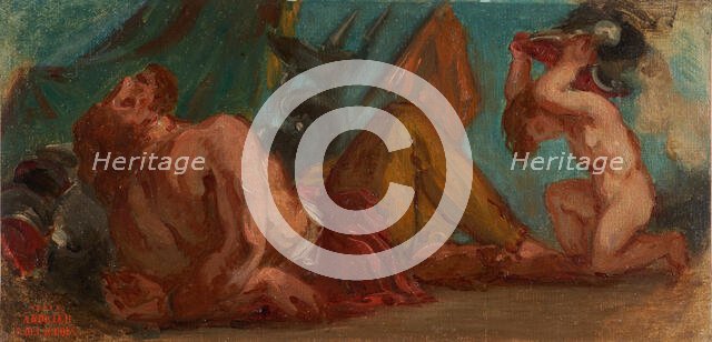 Esquisse pour le Salon de la Paix de l'Hôtel de Ville : Mars enchaîné, between 1852 and 1854. Creator: Pierre Andrieu.