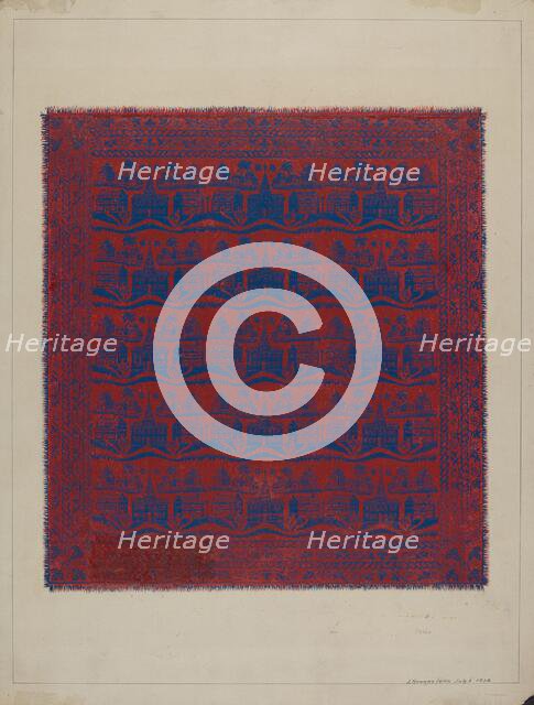 Coverlet, 1938. Creator: J. Howard Iams.