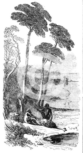 Sketches in Southern Australia - the Dead Emu, 1857. Creator: Unknown.