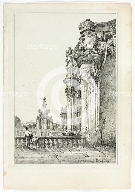Zwinger Palace, Dresden, 1833. Creator: Samuel Prout.