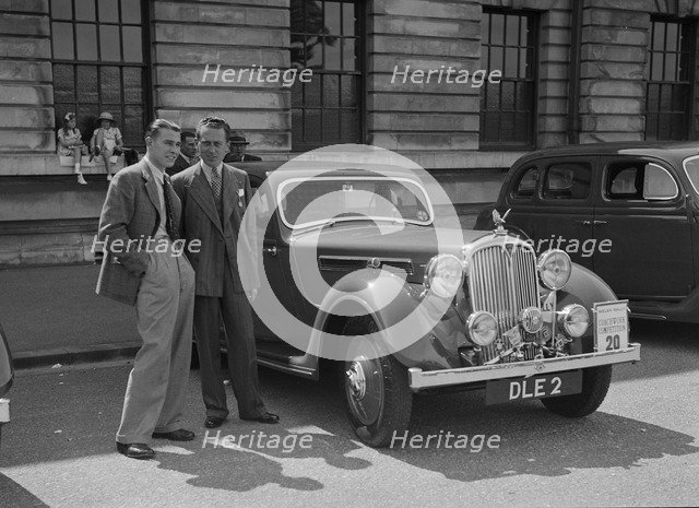 Rover 4-door saloon of FD Cooper at the South Wales Auto Club Welsh Rally, 1937 Artist: Bill Brunell.