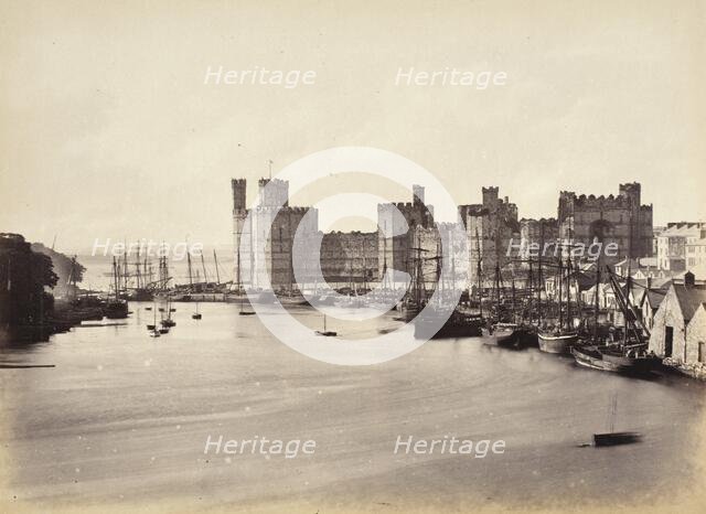 Carnarvon Castle & Mouth Of River (578), Printed 1860 circa. Creator: Francis Bedford.