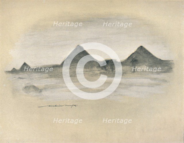 'The Pyramids', 1903. Artist: Mortimer L Menpes.