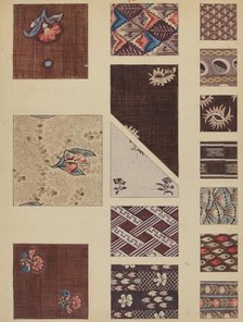 Textile from Quilt, c. 1937. Creator: Millia Davenport.