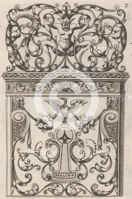 Diverses Pieces de Serruriers, page 9 (recto), ca. 1663. Creator: Jean Berain.