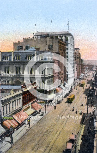 Looking north along Third Street, Portland, Oregon, USA, c1900s. Artist: Unknown