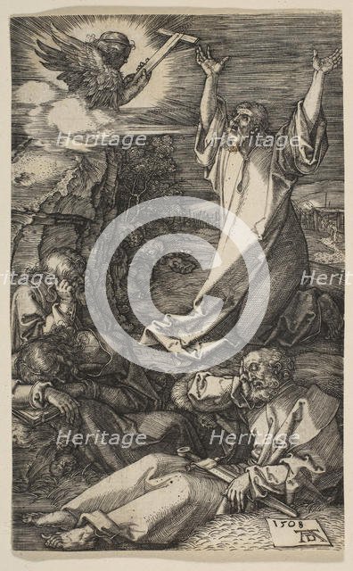 Christ on the Mount of Olives, from The Passion, 1508. Creator: Albrecht Durer.