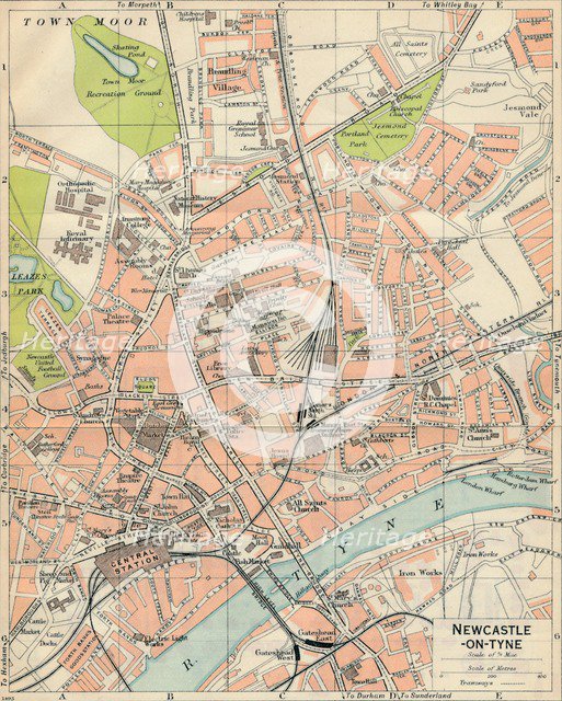 'Newcastle-on-Tyne', c20th Century. Artist: John Bartholomew.
