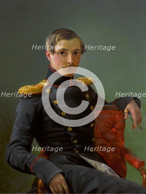 Portrait of Andrei Nikolaevich Karamzin (1814-1854), 1836. Creator: Orlov, Pimen Nikitich (1812-1863).