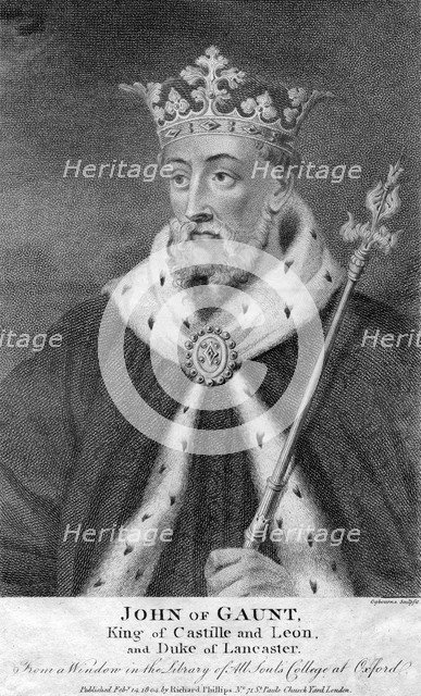 John of Gaunt, 1st Duke of Lancaster, (1804).Artist: Ogbourne