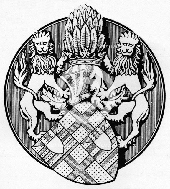 'From the Seal of the Earl Edmund de Mortimer, 1400', c1926 Artist: Herbert Norris.