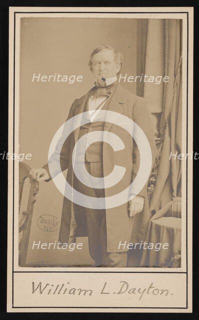 Portrait of William Lewis Dayton (1807-1864), Before 1864. Creator: Brady's National Photographic Portrait Galleries.