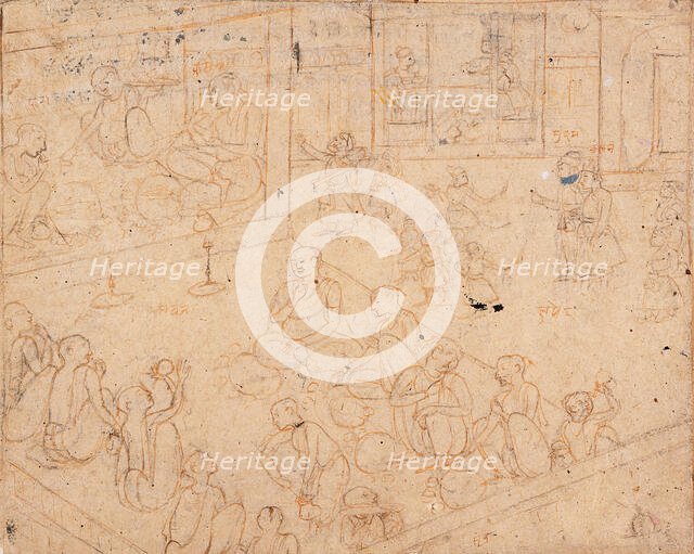 Feast for Brahmins, between 1780 and 1800. Creator: Unknown.