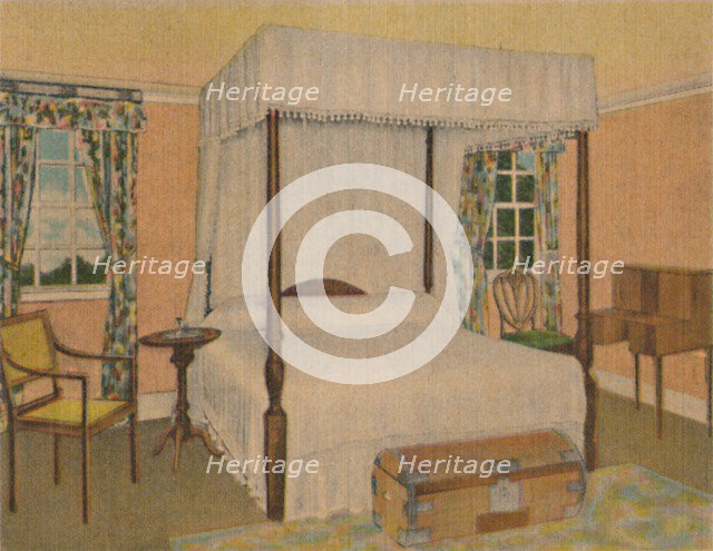 'General Washington's Bedroom', 1946. Artist: Unknown.