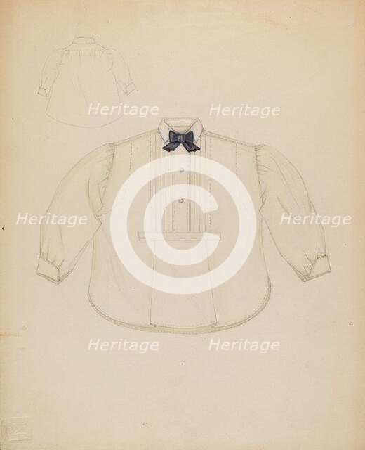 Man's Miniature Shirt, c. 1936. Creator: Sylvia DeZon.