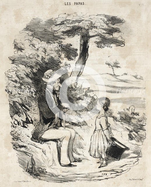 Quand on a un père farceur, 1848. Creator: Honore Daumier.