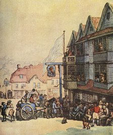 'Market Day outside the Old Red Lion at Greenwich', (1938). Artist: Thomas Rowlandson.