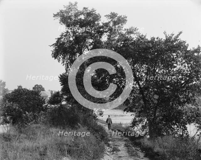 Root River rapids, riverside road, Racine, Wis., between 1880 and 1899. Creator: Unknown.