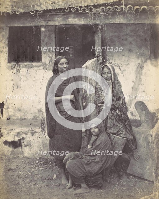 Three East Indian Women, 1870s. Creator: Francis Frith.