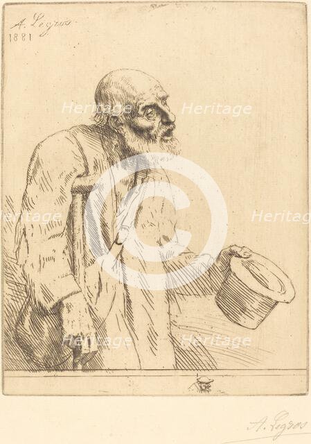 Beggar (Le mendiant), 1881. Creator: Alphonse Legros.