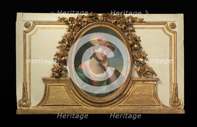 Woman in a straw hat (one of a set), 1770-90. Creator: Unknown.