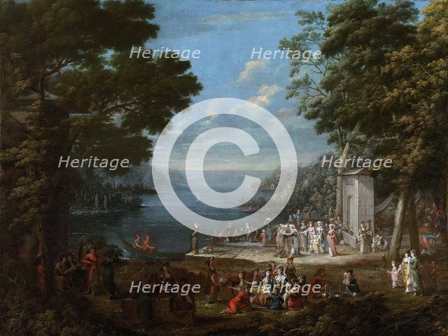 Women's Festival on the Bosphorus, 1737. Artist: Vanmour (Van Mour), Jean-Baptiste (1671-1737)