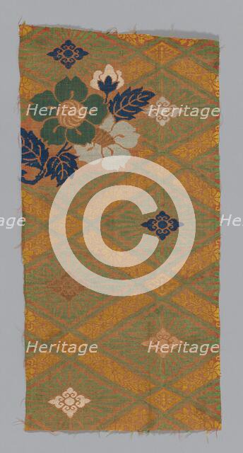 Fragment (From Noh Costume), Japan, Edo period (1615-1868)/Meiji period, 17th/18th century. Creator: Unknown.