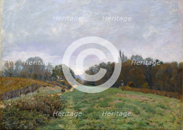 Landscape at Louveciennes, 1873. Artist: Sisley, Alfred (1839-1899)