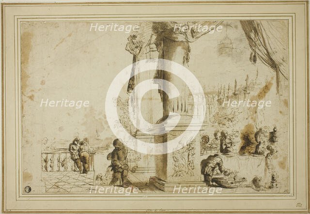 Banquet Scene on Terrace, n.d. Creator: Unknown.