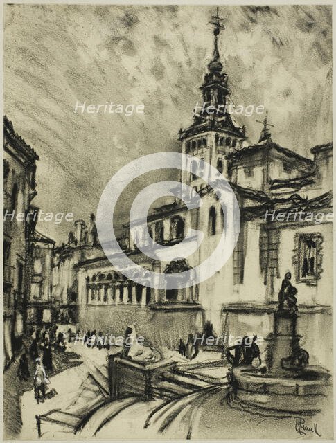 San Martín, Segovia, c. 1903. Creator: Joseph J Pennell.