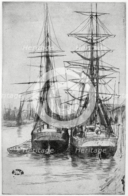 'Two Ships', 19th century (1904).Artist: James Abbott McNeill Whistler