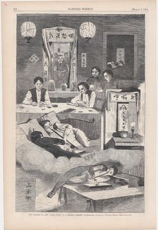 The Chinese in New York - Scene in a Baxter Street Club-House (Harper's Weekly, V..., March 7, 1874. Creator: Unknown.