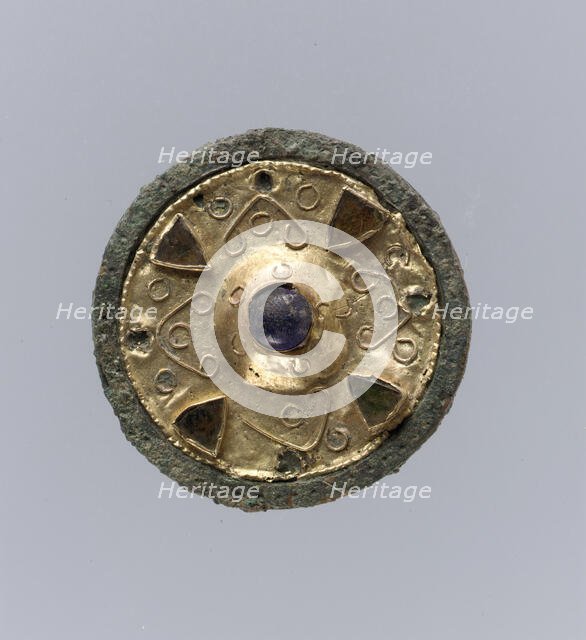 Disk Brooch, Frankish, 7th century. Creator: Unknown.