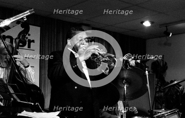 Benny Bailey and Peter Ind, Tenor Clef, Hoxton Square, London, November 1991. Artist: Brian O'Connor.