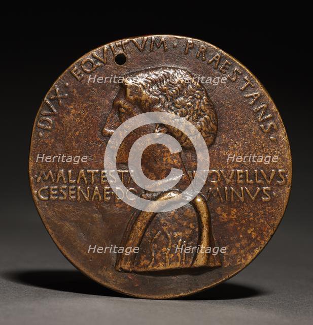 Portrait Medal of Domenico Novello Malatesta (obverse), , c. 1445. Creator: Pisanello (Italian, Ferrara, c. 1395-1455).