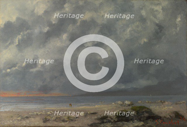 Beach Scene. Artist: Courbet, Gustave (1819-1877)