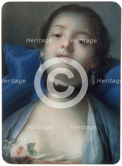 'Female Head', 18th century. Artist: François Boucher