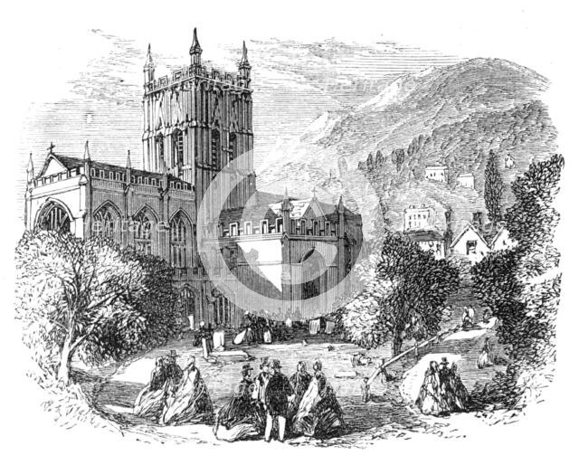 Meeting of the British Association at Birmingham: the Priory Church, Malvern, 1865. Creator: Unknown.