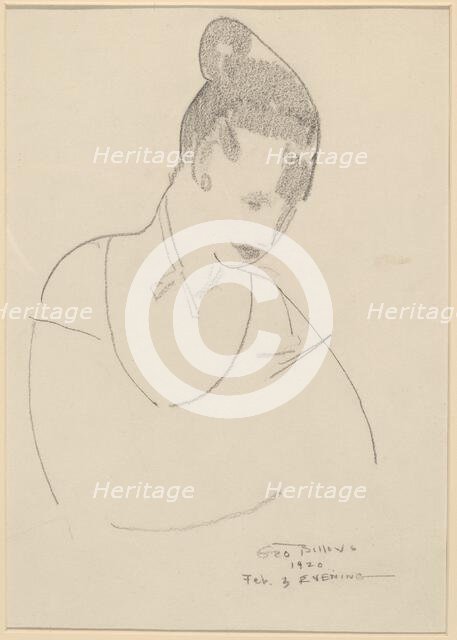 Elsie Speicher [verso], 1920. Creator: George Wesley Bellows.