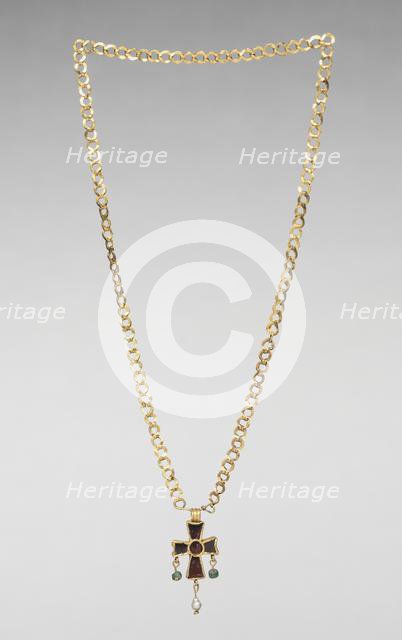 Chain with Pendant Cross, 500s. Creator: Unknown.