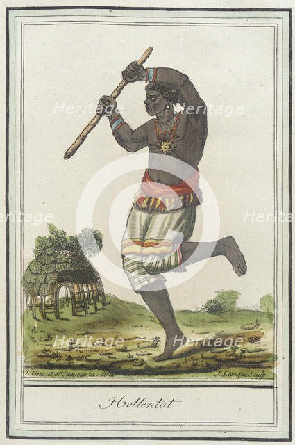 Costumes de Différents Pays, 'Hottentot', c1797. Creators: Jacques Grasset de Saint-Sauveur, LF Labrousse.