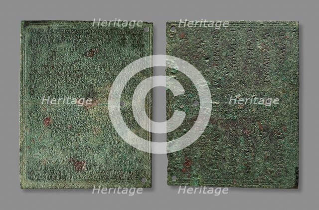 Military Diploma of Dassius, A.D. 88. Creator: Unknown.