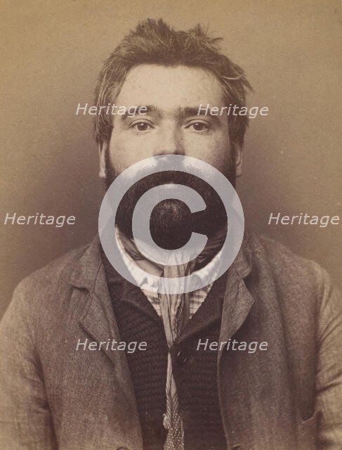 Job. Eugène, François. 31 ans, né à Paris Xle. Chaisier. Anarchiste. 6/3/94., 1894. Creator: Alphonse Bertillon.