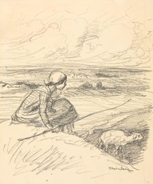The Shepherdess, fourth quarter 19th century or first quarter 20th century. Creator: Théophile Alexandre Steinlen (Swiss, 1859-1923).